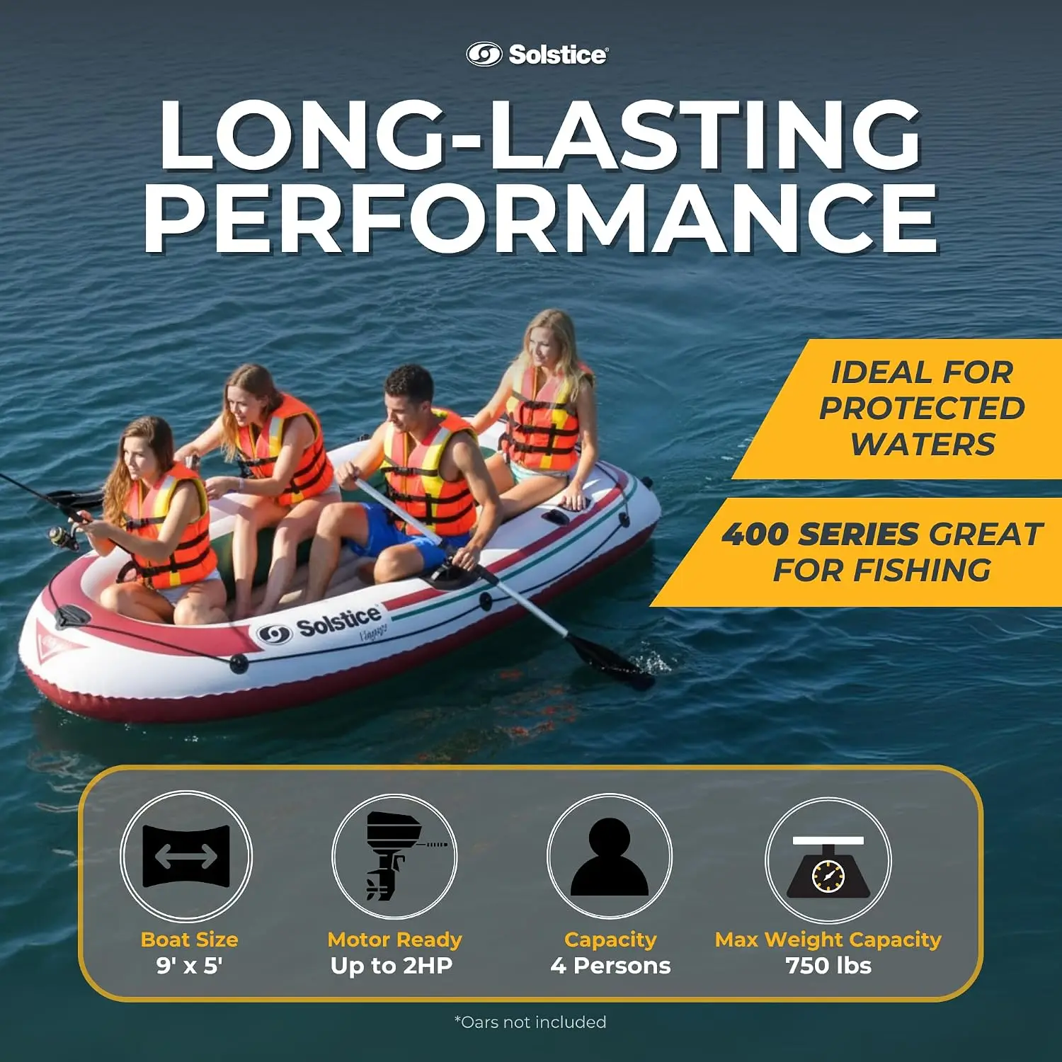BestsellerSolstice Voyager 4-P - Fishing Boat Oar recension och pris